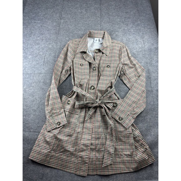 CAbi Jackets & Blazers - CAbi Sherlock Houndstooth Belted Trench Jacket Womens M Academia Gossip Girl Y2K